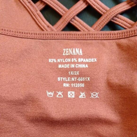 1X/2X Sage Green Front V Lattice Bralette + bra padding adjustable straps Zenana - Picture 12 of 16